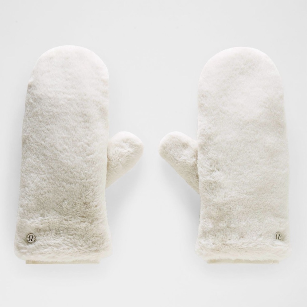 Plush Fleece Mittens /BONE
